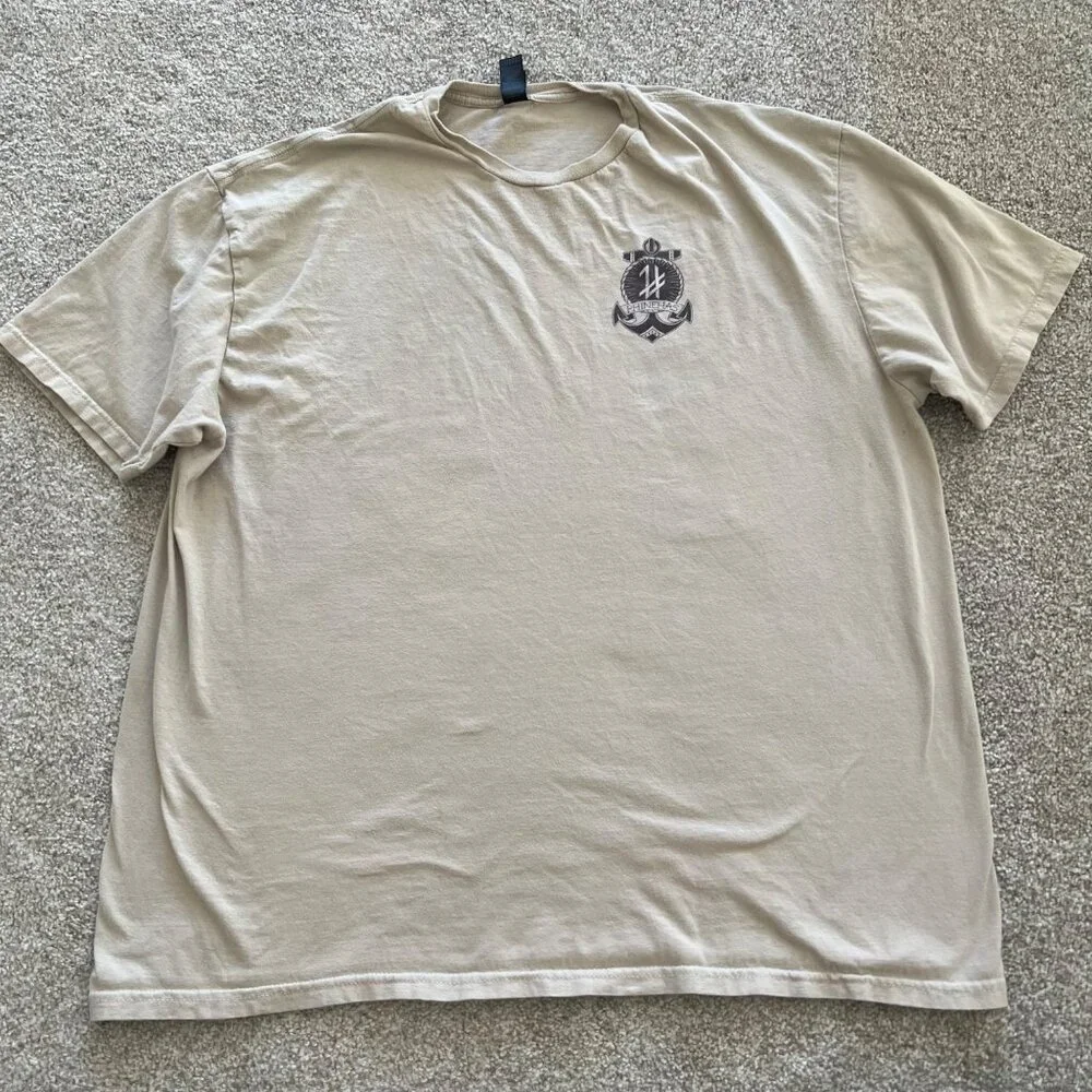 Phinehas Pull Me Out Of The Water Graphic Beige Brown Streetwear Skater Shirt 2X - Picture 2 of 6